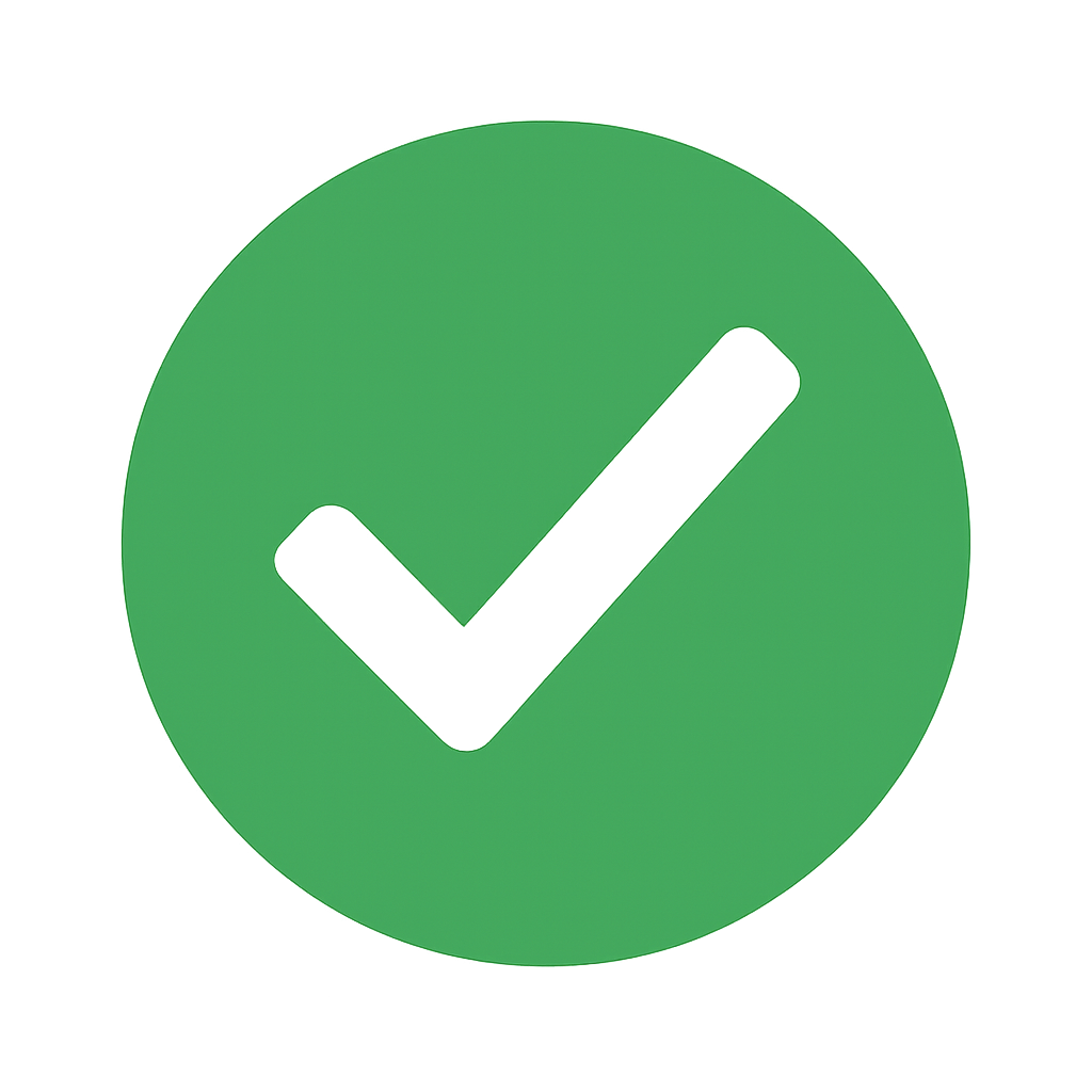 Green circle checkmark